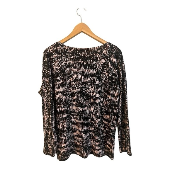 Leo & Ugo Size 5 Beaded Lace Sweater Lavender Black XL (5) - Picture 4 of 8